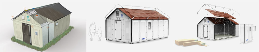 איקאה החלה לספק לנציבות הפליטים יחידות דיור עם גג סולארי כדי לספק חשמל לדיירים הזמניים, בלי תלות בתשתית חשמל ראשית (צילום: IKEA Foundation)