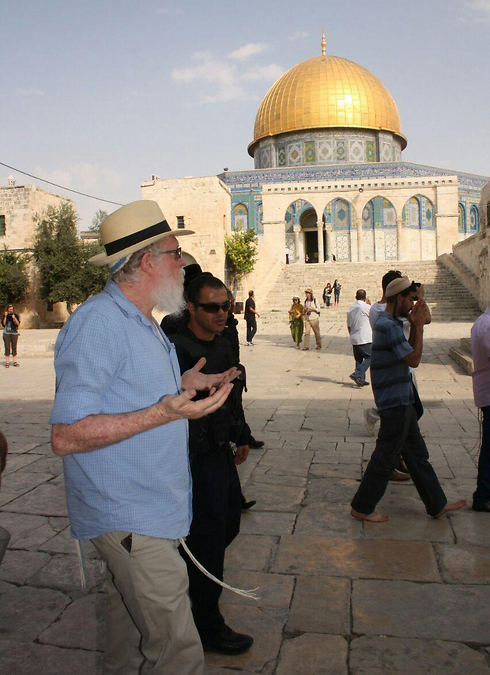 Temple Mount activist Yehuda Etzion on the Temple Mount (Photo: Honenu)