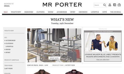 המקבילה הגברית: Mr Porter