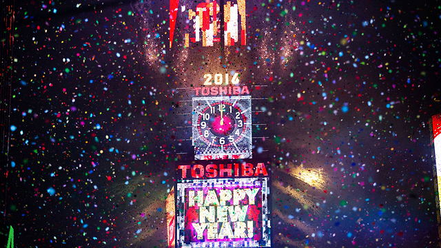 The ball drops in Times Square (Photo: AP)
