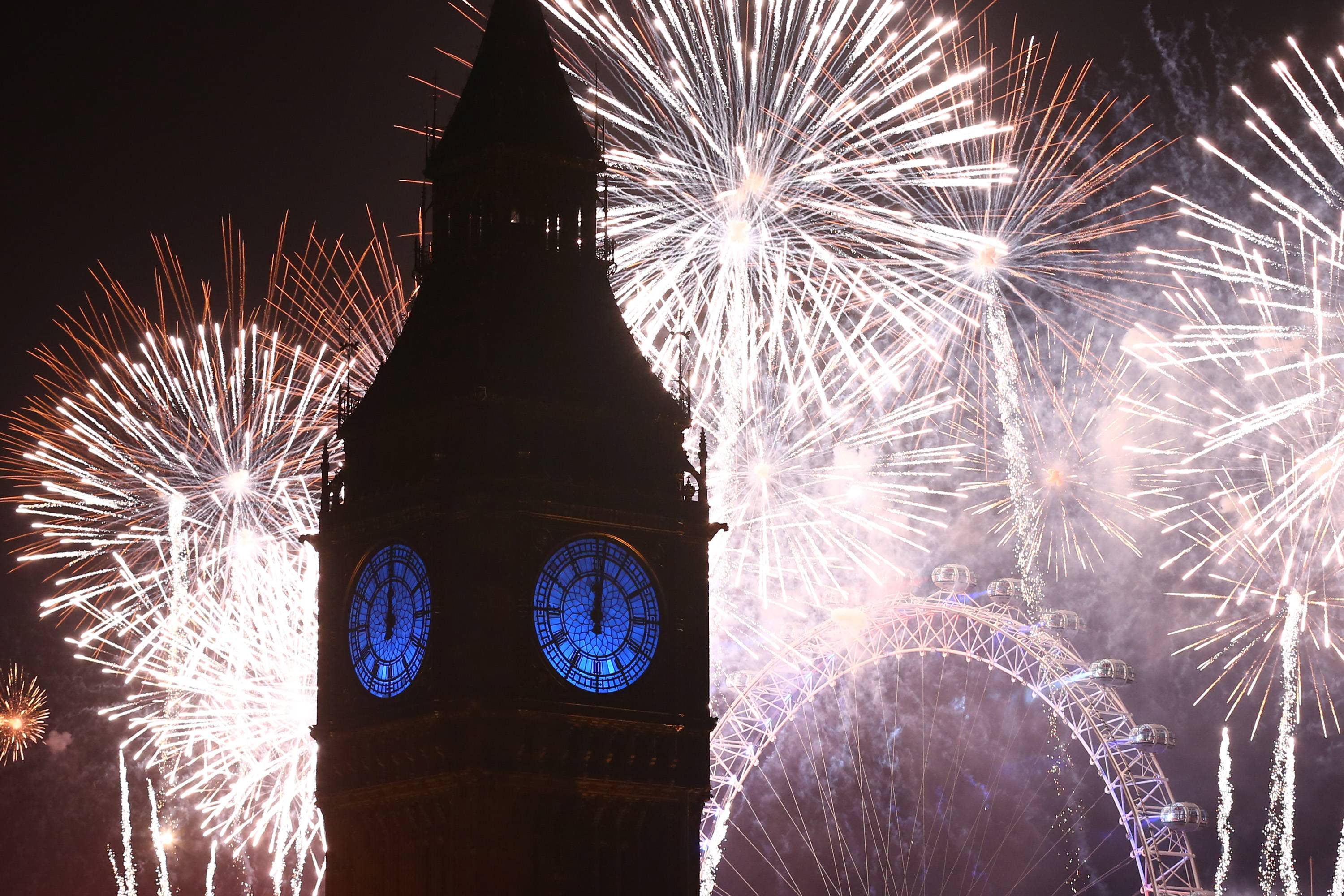 New Year's Eve welcomed in London.