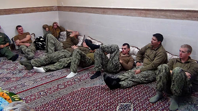 The sailors in Iranian detention (Photo: AP)