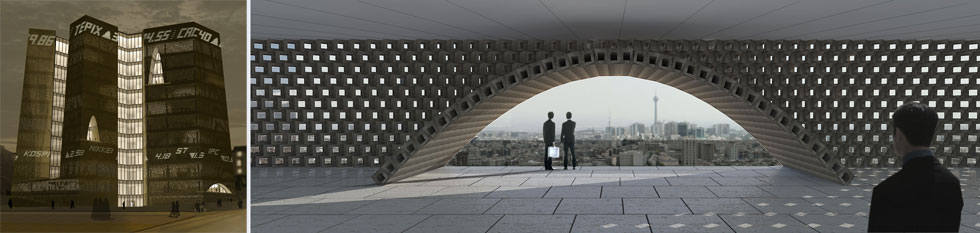 לחצו על התצלום לסיפור זכייתו של ארוונה בתחרות לתכנון הבורסה לניירות ערך בטהראן (באדיבות Alejandro Aravena Architects and VAV Studio)