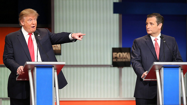 Donald Trump and Ted Cruz during a Republican debate (Photo: AFP)