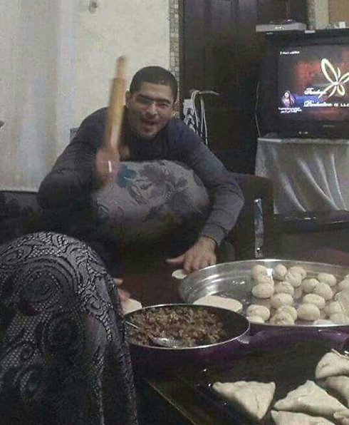 Nashat Melhem at his parents' house in Arara before the attack.