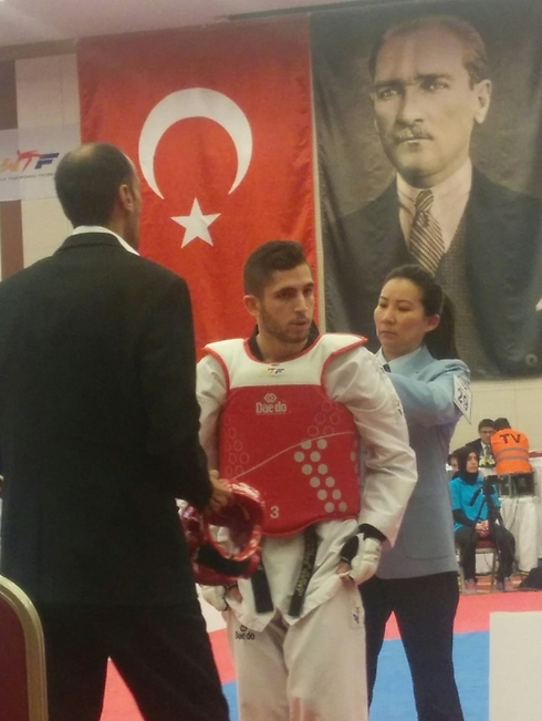 Ron Attias competing at the Olympic qualifying tournament in Istanbul