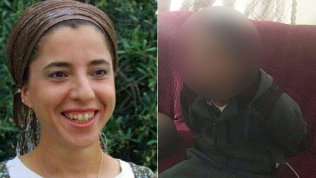 Dafna Meir, left, and the 15-year-old terrorist who murdered her, right