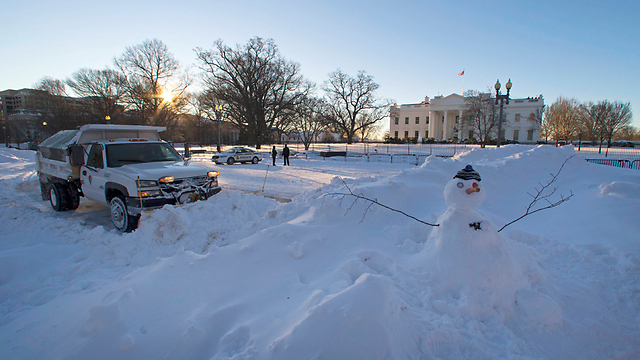 השלג של וושינגטון הבירה (צילום: AP) (צילום: AP)