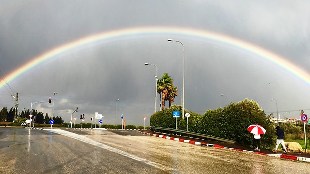 Rainbow in Emek Yezreel (Photo: Shirley Kizal)