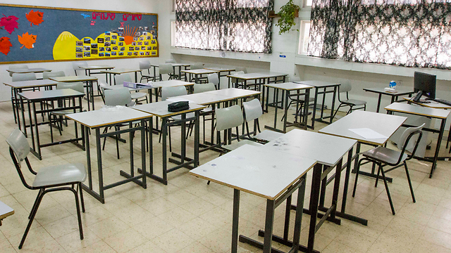 A classroom stands empty as the strike goes into its second day. (Photo: Ido Erez) (Photo: Ido Erez)