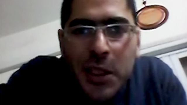 Terrorist Nashat Melhem in image from video found on his phone.