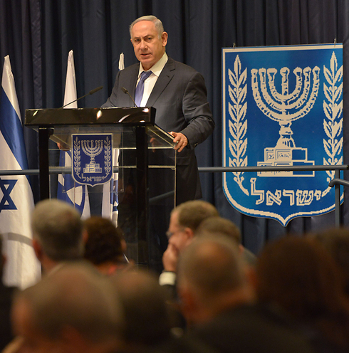 Премьер-министр Биньямин Нетаниягу выступает в МИДе Израиля перед иностранными дипломатами. Фото: Коби Гидон, ЛААМ