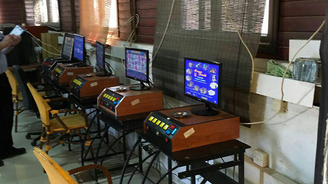 Gambling machines (Photo: Israel Police)