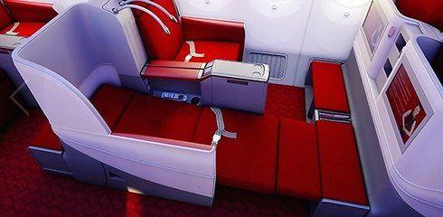 Businessclass seat on Hainan Airlines
