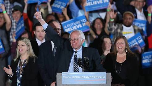 Bernie Sanders at a campaign rally (Photo: AFP)