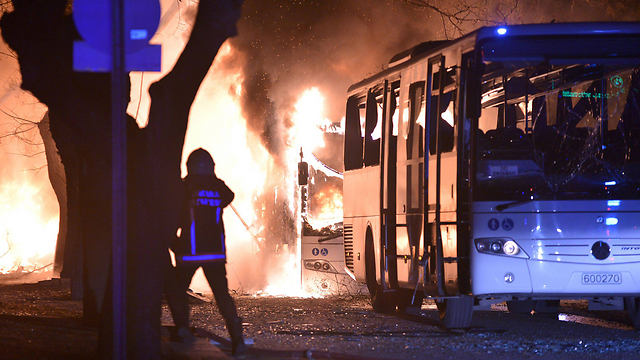 Scene of the attack in Ankara (Photo: AFP)