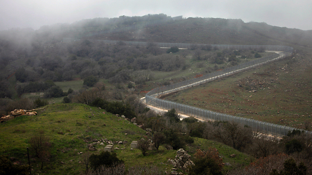 Security fence on the border in the Golan Heights (Photo: AFP) (Photo: AFP)