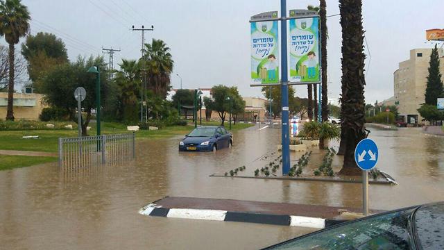 Flooding in Sderot (Photo: Mandy Reizel)