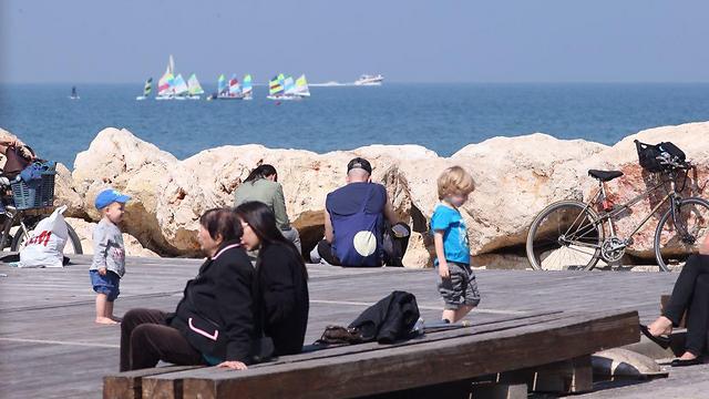 גם לנמל תל אביב יצאו הישראלים (צילום: מוטי קמחי) (צילום: מוטי קמחי)