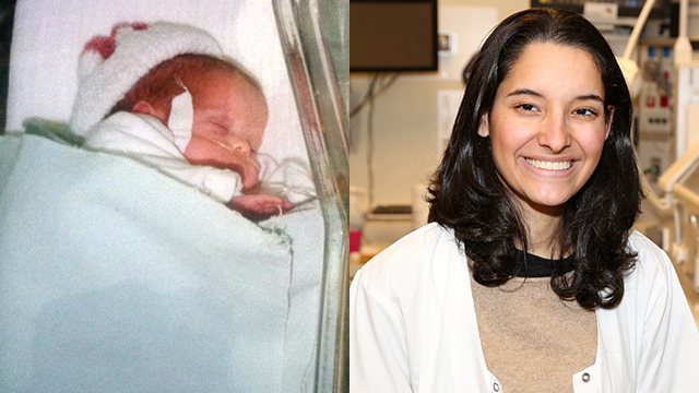 אורפז איבגי השבוע (משמאל) בפגיה, וזמן קצר אחרי שנולדה. משקל של קצת יותר משלוש חבילות מרגרינה (צילום: באדיבות המרכז הרפואי שיבא) (צילום: באדיבות המרכז הרפואי שיבא)