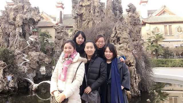 The 5 Chinese women from Kaifeng making aliyah (Photo: TPS) ( )