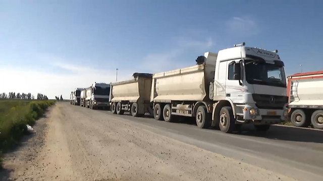 Aid trucks to the Gaza Strip (Photo: Roee Idan) (Photo: Roi Idan)