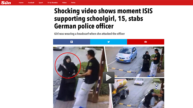 British Sun newspaper used stills of a terror attack in Israel to describe a terror attack in Germany 