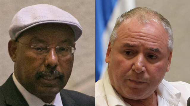 Likud MKs Avraham Neguise, left, and David Amsalem (Photo: Ohad Zwigenberg, Alex Kolomoisky)