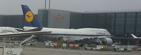 מטוס ה"רטרו" של לופטהנזה לפני צאתו לניו יורק (צילום: עמית קוטלר) (צילום: עמית קוטלר)