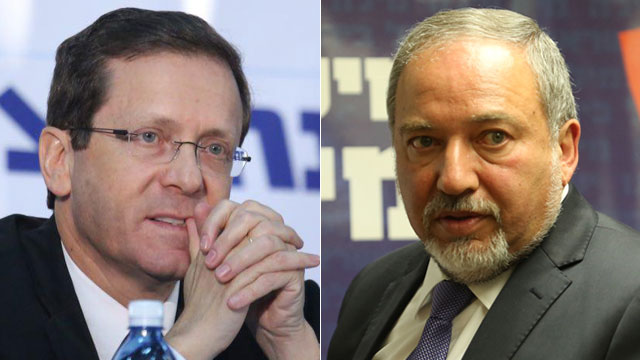 Herzog and Lieberman. Heavy criticism of Netanyahu. (Photo: Motti Kimchi, Gil Yohanan)