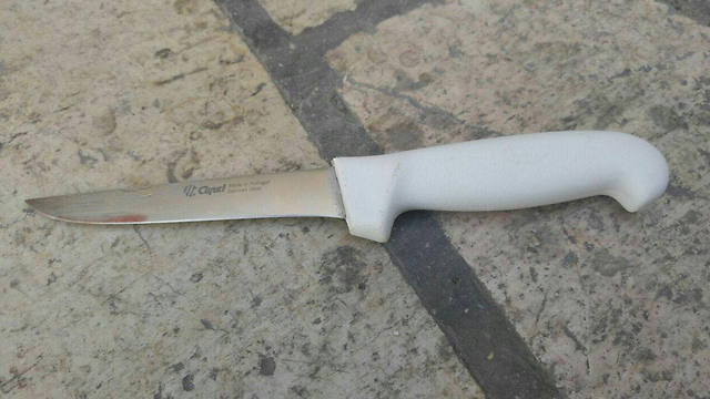 הסכין שבה נדקר הצעיר (צילום: חטיבת דובר המשטרה) (צילום: חטיבת דובר המשטרה)