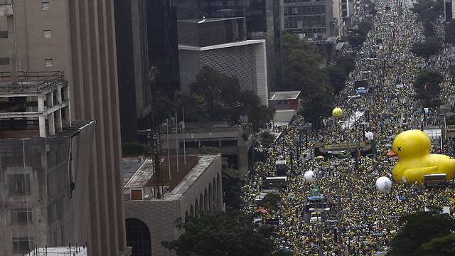 שדרות פאוליסטה, סאו פאולו (צילום: AFP) (צילום: AFP)