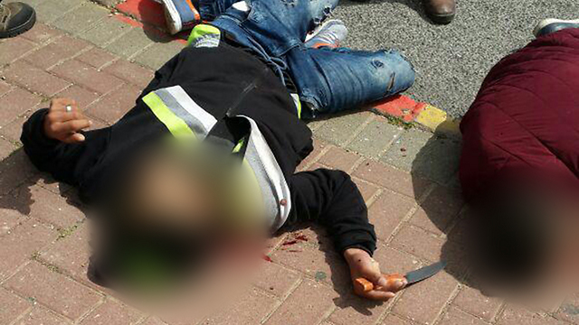 Terrorist neutralized after stabbing attack near Ariel (Photo: News in Real Time)