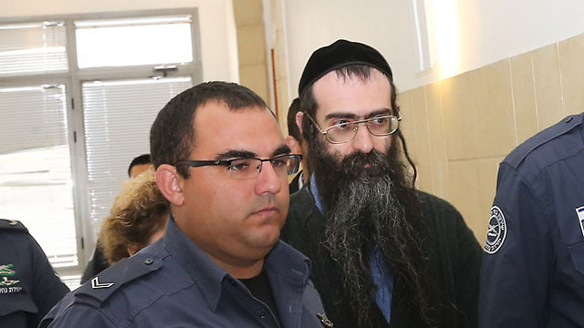 Yishai Schlissel in court (Photo: Ohad Zwigenberg)