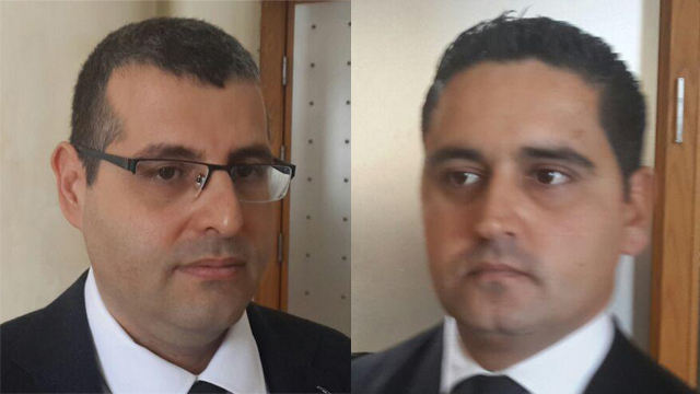 עורכי הדין זוהר ארבל (מימין) ואייל מנחם (צילום: עידו בקר) (צילום: עידו בקר)