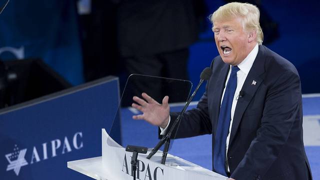 Trump at AIPAC (Photo: AFP) (Photo: AFP)