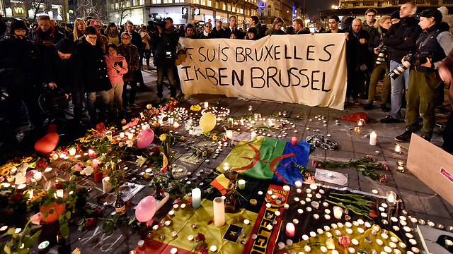 A memorial for the victims, Brussels. (Photo: AP)