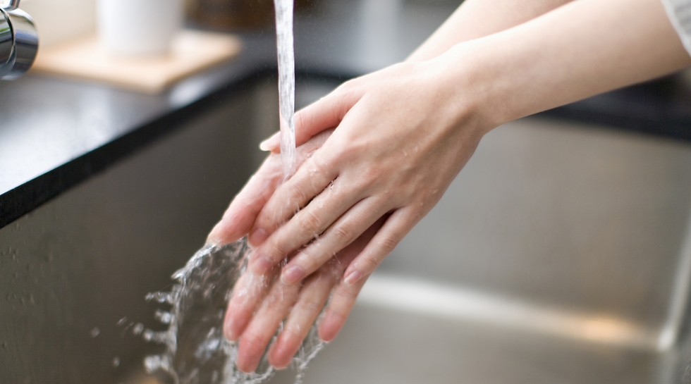 שימוש רב מדי במים עלול לייבש את הידיים (צילום: shutterstock) (צילום: shutterstock)