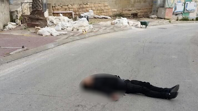 One of the terrorists neutralized at the scene of the attack.