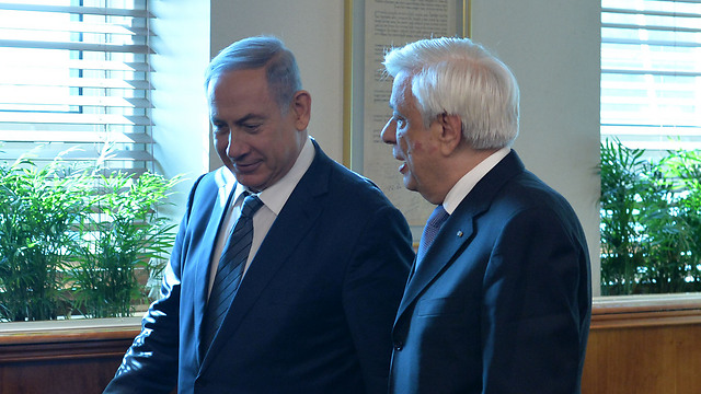 Israeli Prime Minister Netanyahu and Greek President Pavloppoulo meet in Jerusalem (Photo: Kobi Gideon)