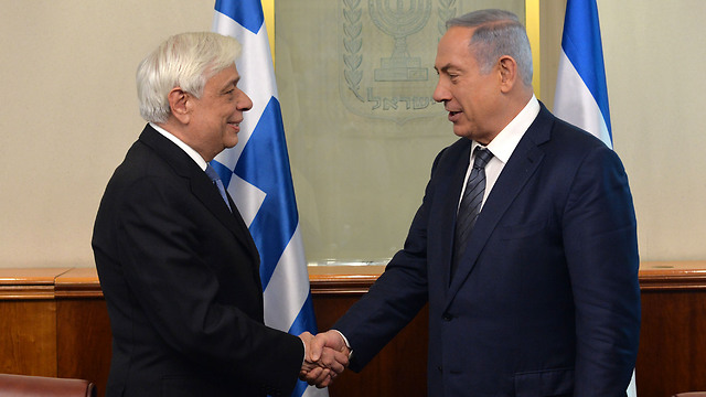 Israeli Prime Minister Netanyahu and Greek President Pavloppoulo meet in Jerusalem (Photo: Kobi Gideon)