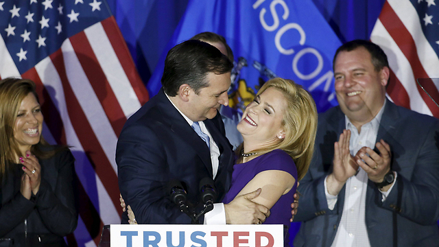 Ted Cruz celebrating in Wisconsin (Photo: Reuters)
