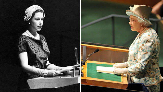 בעצרת הכללית של האו"ם ב-1957 (משמאל) וב-2010 (צילום: EPA) (צילום: EPA)