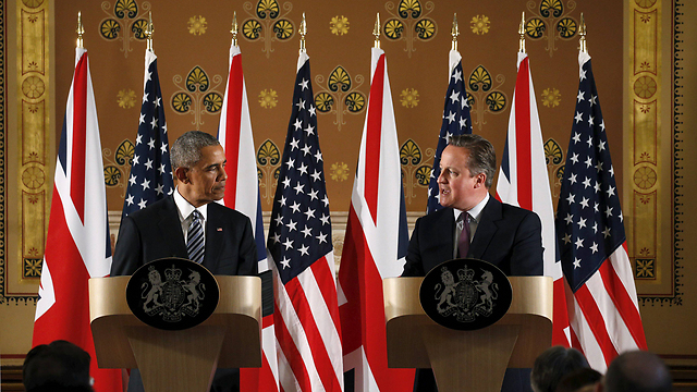 נשיא ארה"ב וראש ממשלת בריטניה, היום בלונדון (צילום: רויטרס) (צילום: רויטרס)