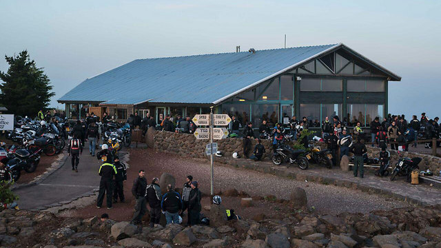 An annual Passover biker's trip that concludes at sunrise on Mount Bental in the Golan Heights. (Photo: Doron Golan)