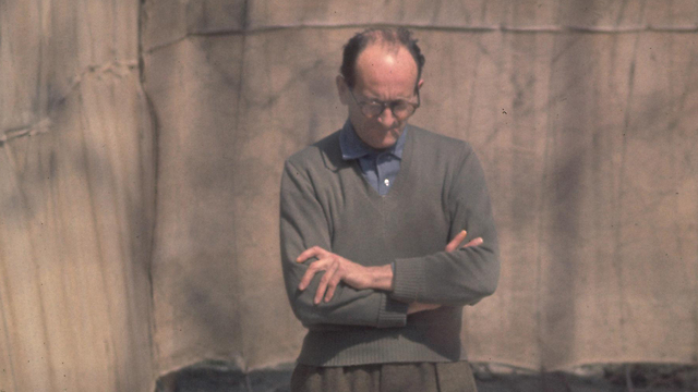 Eichmann walking the yard in Ramla Prison. He was captured thanks to a tip from a German prosecutor who resented his country's inaction (Photo: GPO)