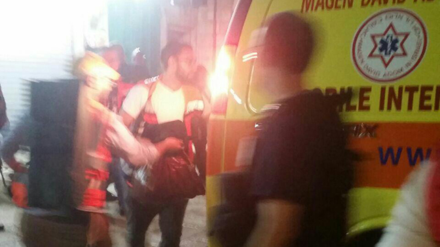 Paramedics are on the scene (Photo: Magen David Adom Jerusalem)