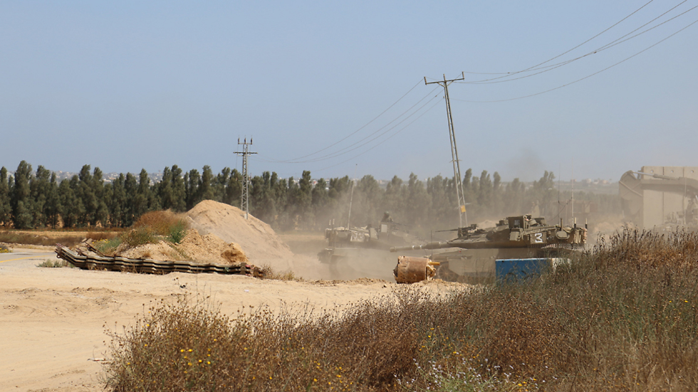 טנק בגבול הרצועה, היום (צילום: בראל אפרים) (צילום: בראל אפרים)