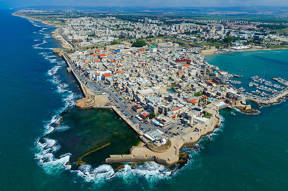 Old City of Akko from the air (Photo: Israel Bardugo)