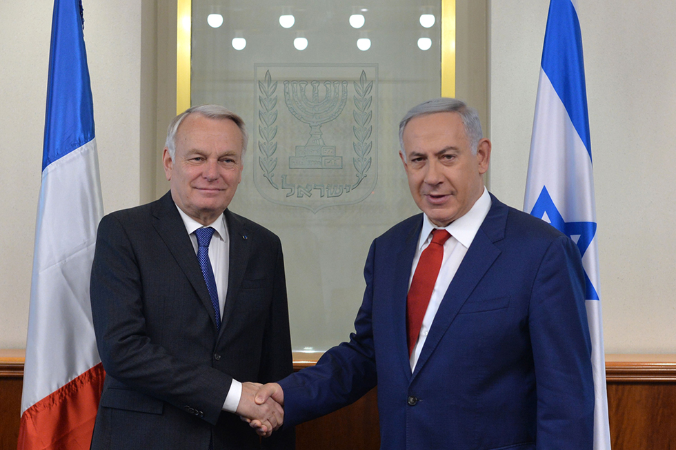 Ayrault and Netanyahu in Jerusalem, Photo: Kobi Gidon/GPO